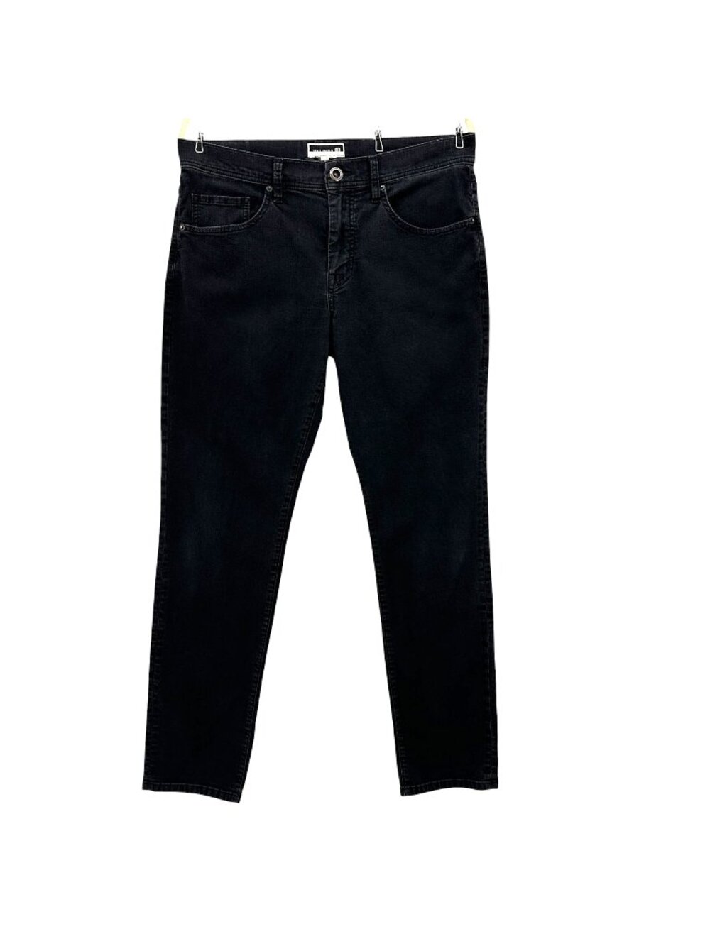 Travis Mathew Mens 34 Jeans Straight Leg Distressed Black Denim Stretch